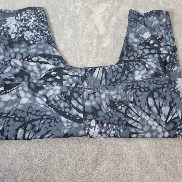 Just My Size Women Pants 4X Plus Leggings Active Capri Blue Watercolor WAT74E - Picture 3 of 9